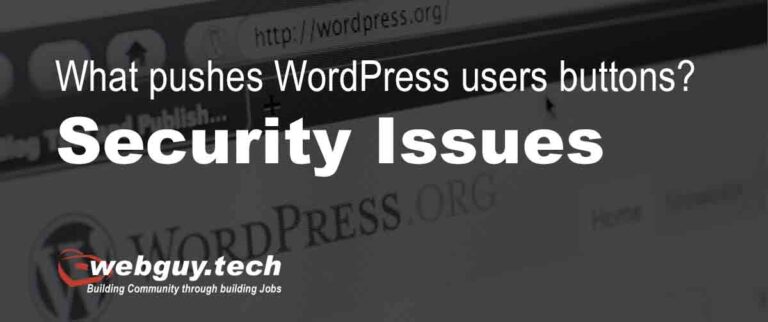 Security Issues - What Pushes A WordPress Users Buttons