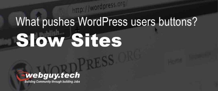 Slow Websites - What Pushes A WordPress Users Buttons