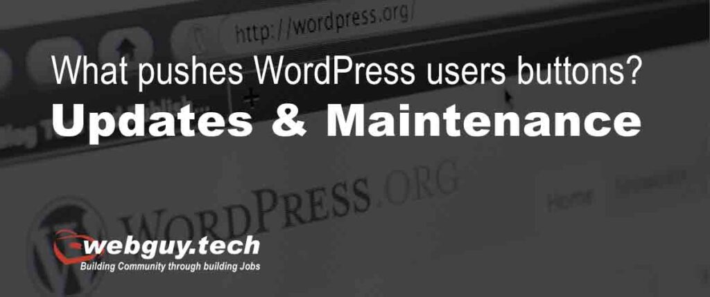 Updates and Maintenance - What Pushes A WordPress Users Buttons